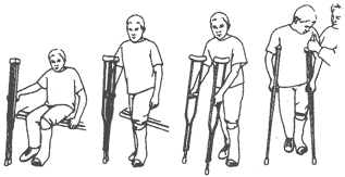 Crutch standing